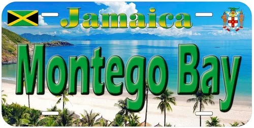 Montego Bay Jamaica Aluminum Novelty Car License Plate Aluminum