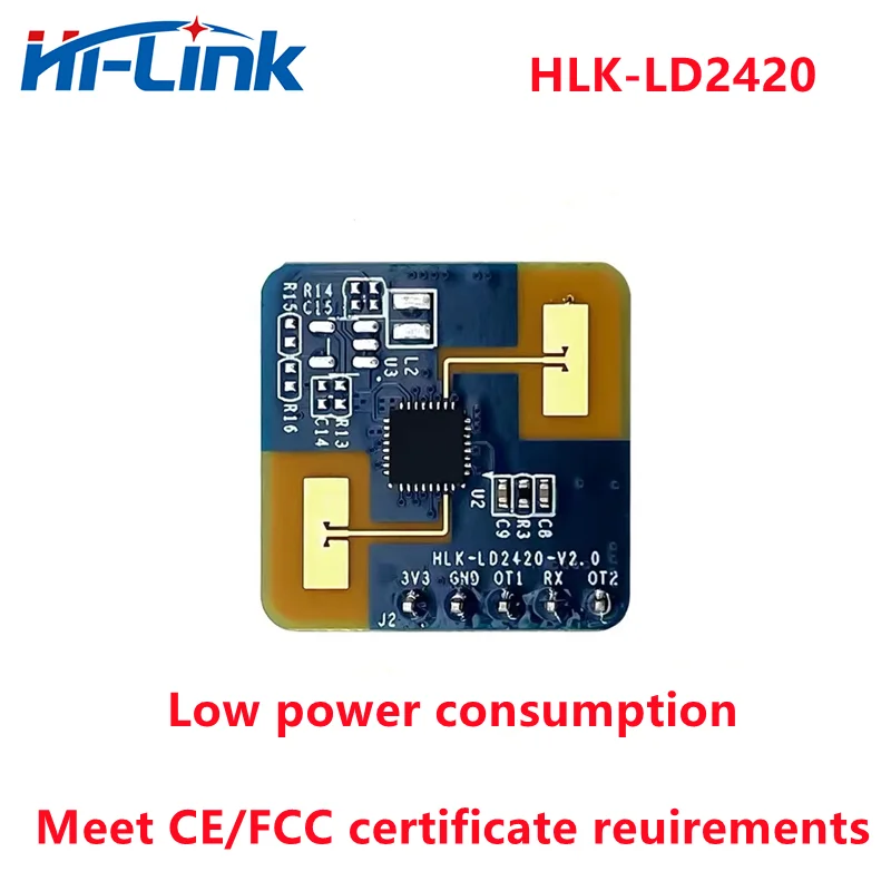Hi-Link Rohs/FCC/CE 24G HLK-LD2410B LD2410C LD2420 LD2450 LD2410S Módulo de radar de sensor de movimento de presença humana para casa
