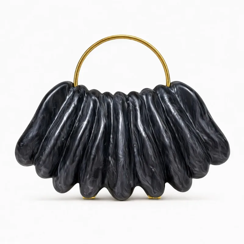 

Women's new one-shoulder oblique span bag styling wave bag dinner clutch bag
