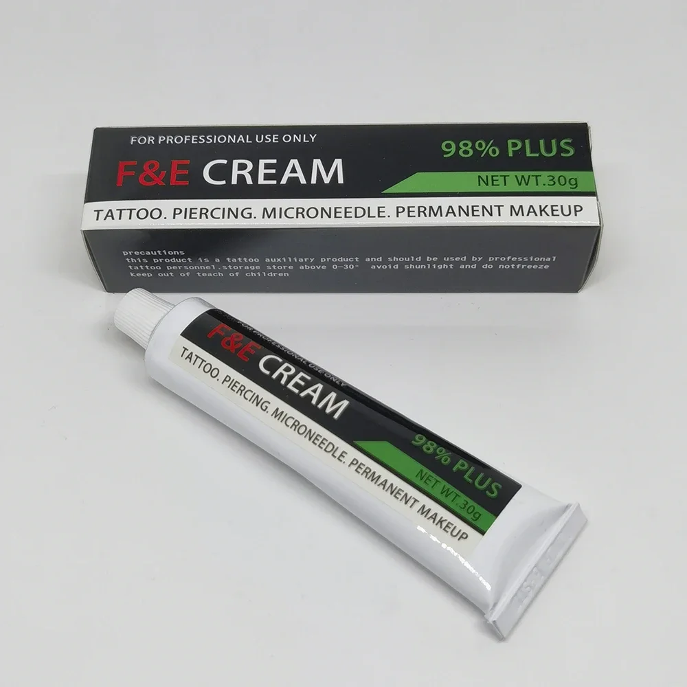 New High-Quality F&E 98% Plus Tattoo Cream Before Permanent Makeup Microblading Piercing Eyebrow Lips 30g