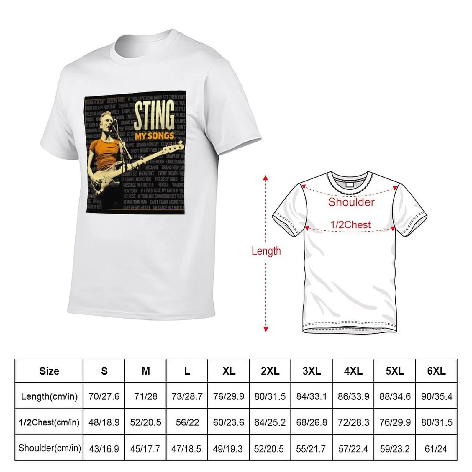 My Songs Sting Tour 2022 T-Shirt t shirt man designer t shirts for man graphic tees T-Shirt