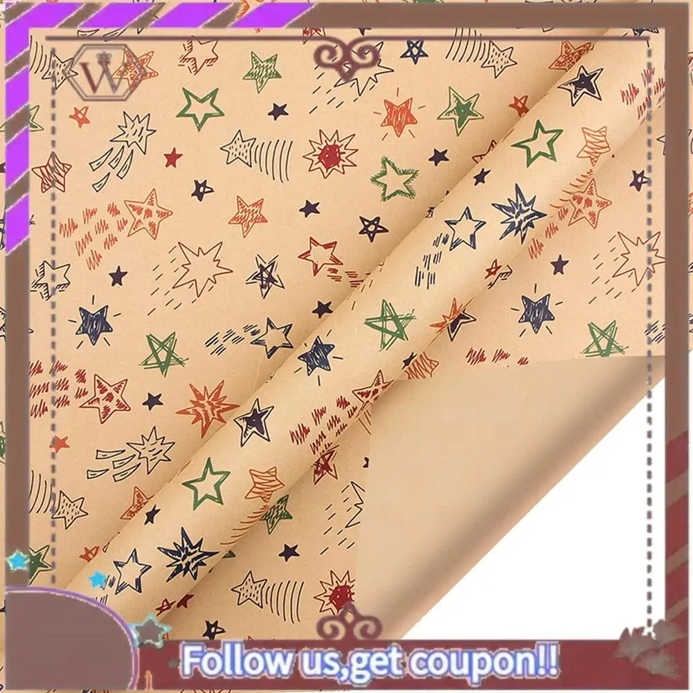 ABBG-6 шт. листы оберточной бумаги, набор оберточной бумаги на день рождения, праздничная подарочная упаковка, лента, подарочная упаковочная бумага