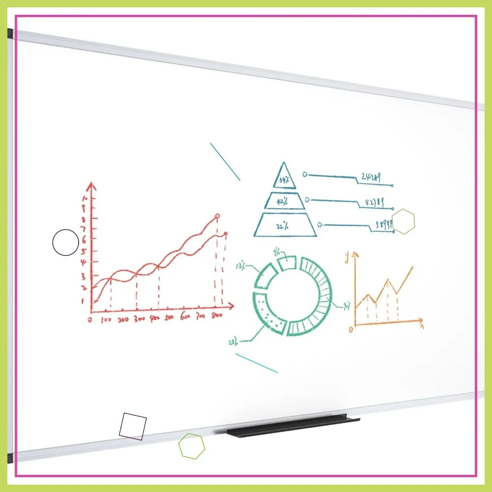 

Большая магнитная доска для записей 72x48 дюймов, настенная, для школы, офиса, дома, сухостираемая.
