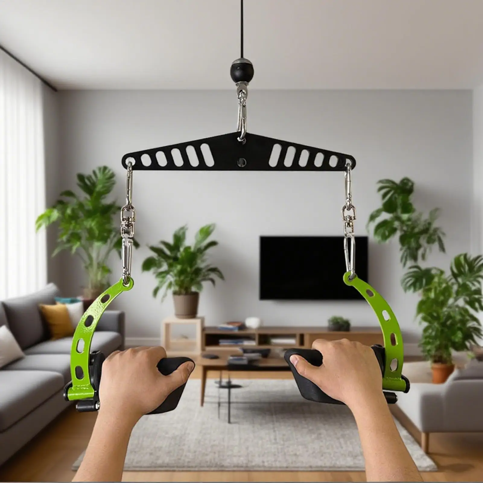 كابل آلة مرفق نظام البكرة محول لوحة توفير المساحة متعدد الفتحات آلة الانسحاب موصل للتدريب في صالة الألعاب الرياضية المنزلية #4