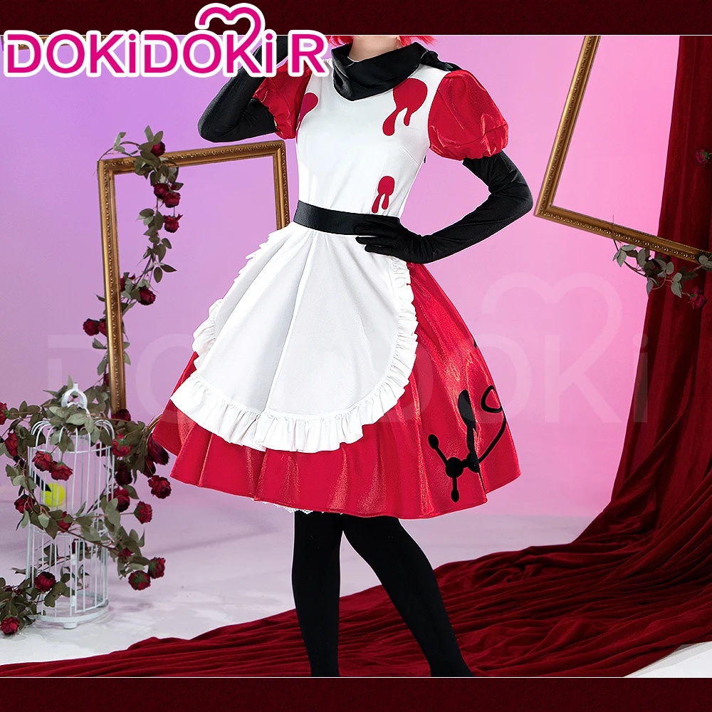 IN STOCK Niffty Cosplay Costume Anime Cosplay【XS-3XL】DokiDoki-R Women Cute Red White Maid Costume Niffty Cosplay Plus Size