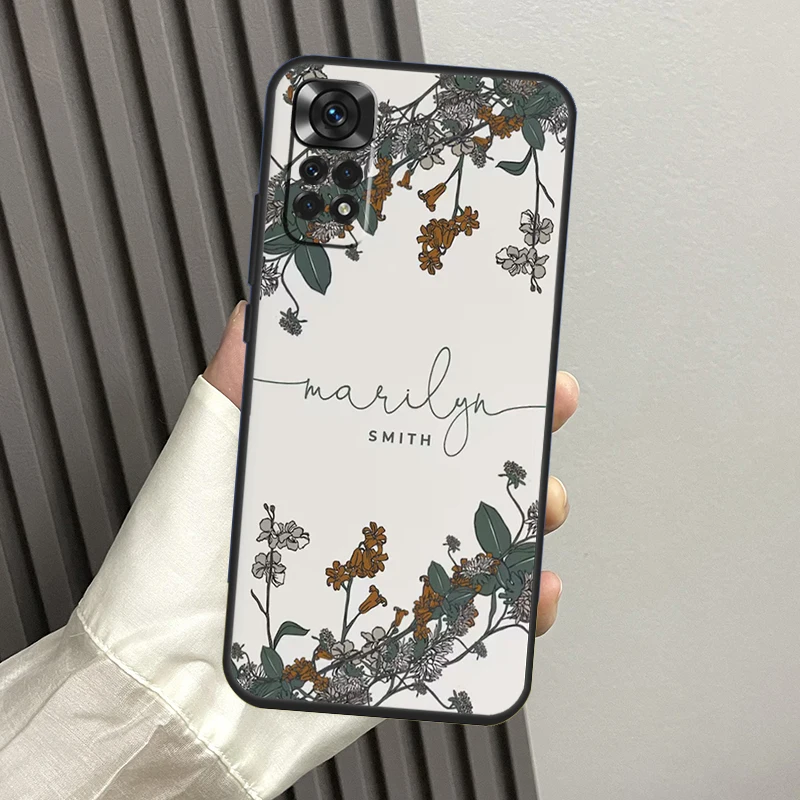Funda Floral de estética personalizada para Xiaomi Redmi Note 11, 11S, 10S, 9, 9S, 8, 12 Pro, Redmi 9, 10, 12C, 9C, 9T, 10A, 10C