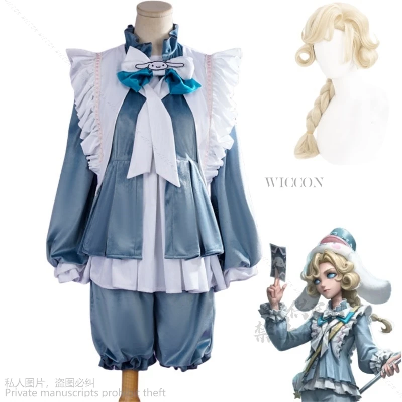 Identidade de Jogo V Fato Cosplay para Homem e Mulher, José, Ex-Conde, Fotógrafo, Azul, Adorável, Lolita, Conjunto Kawaii