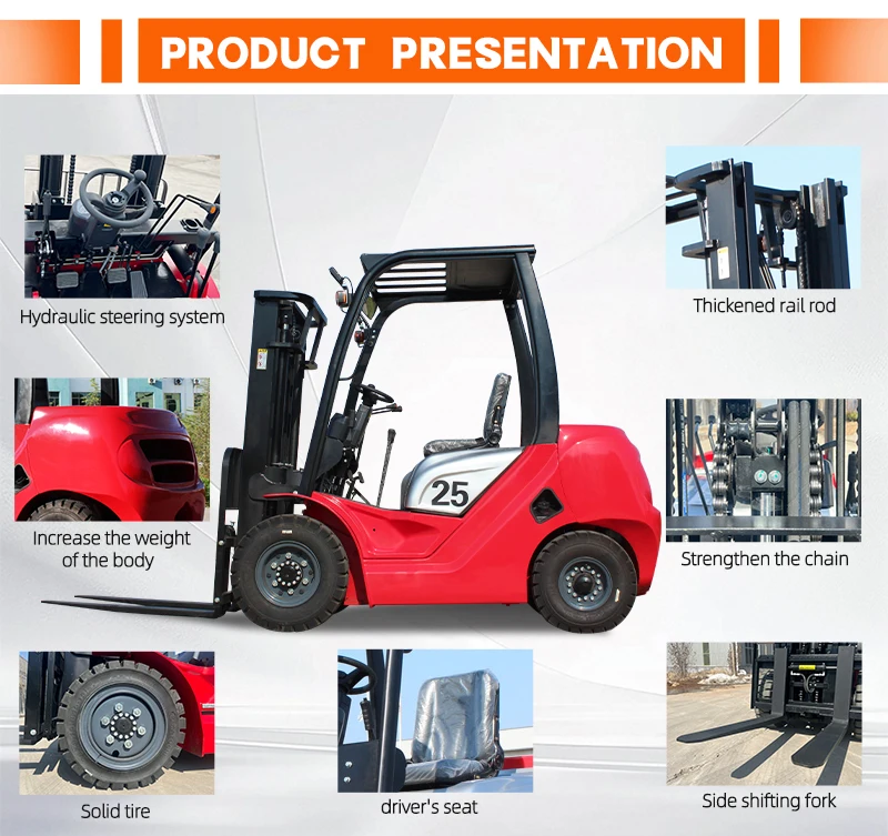 Maßgefertigter 2,5-Tonnen-Schwerlast-Dieselstapler | Top-Importmotor für Hafen & Bauwesen | Angebot anfordern – Detail 3