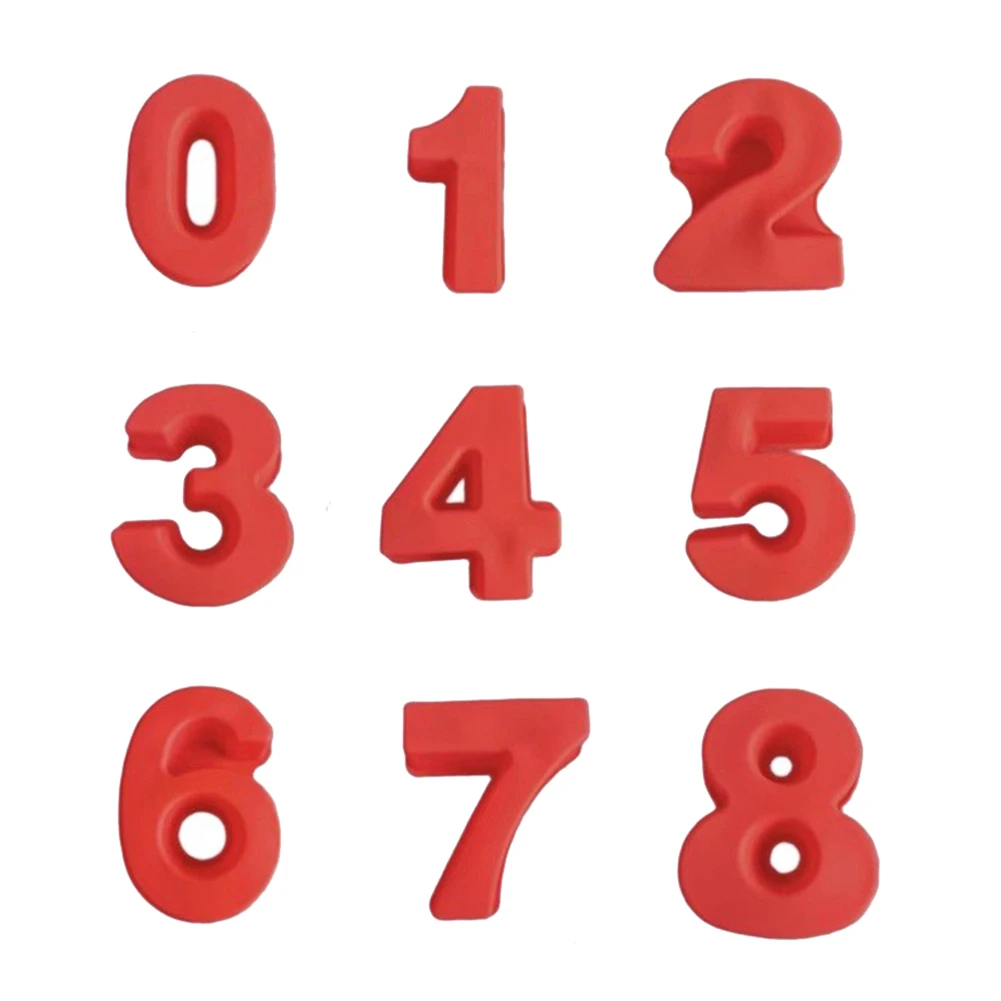Silicone Number Cake Molds 10 Inch 9pcs Set for Baking Numbers 0 1 2 3 4 5 6 7 8 Birthday Cake Supplies Silicone