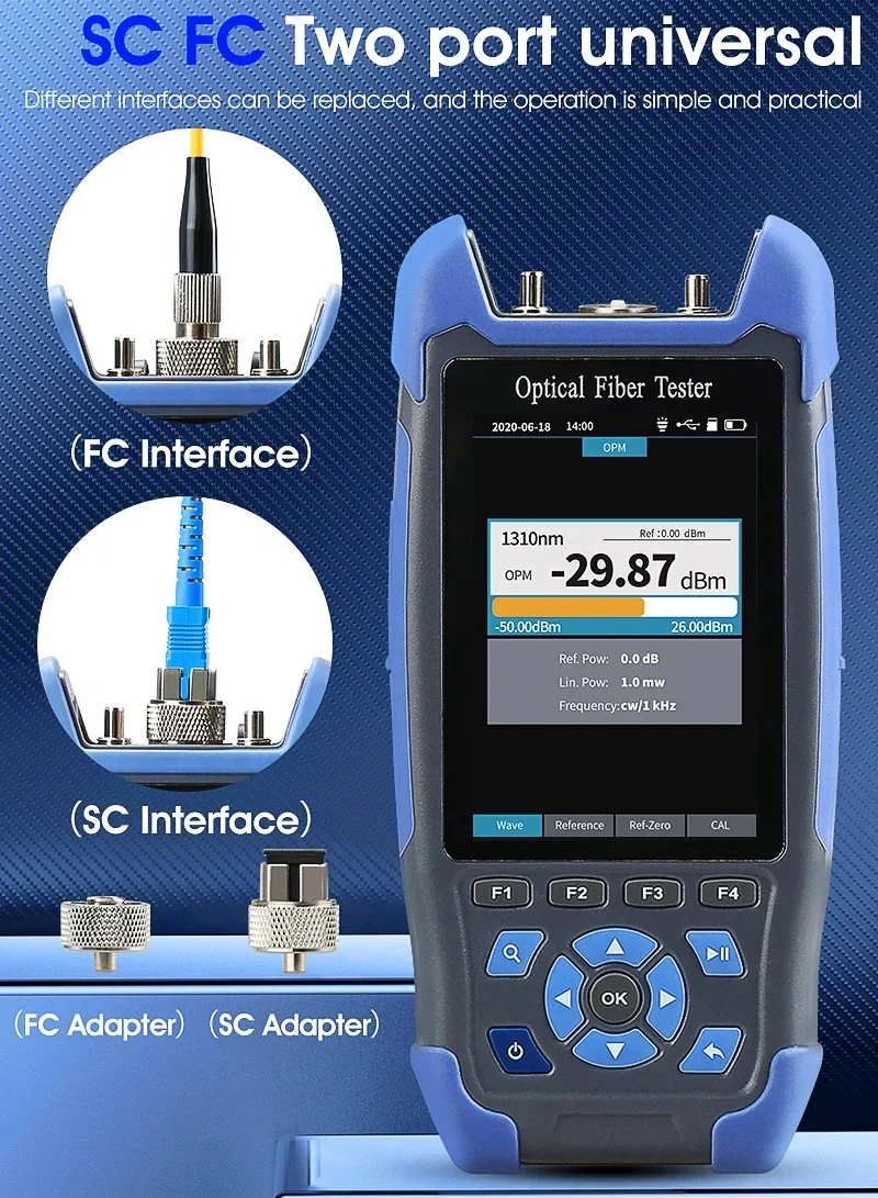 AUA900D mini pro OTDR Reflectometer 9 functions in 1 device OPM OLS VFL Event Map RJ45 Ethernet Cable Sequence Distance Tracker