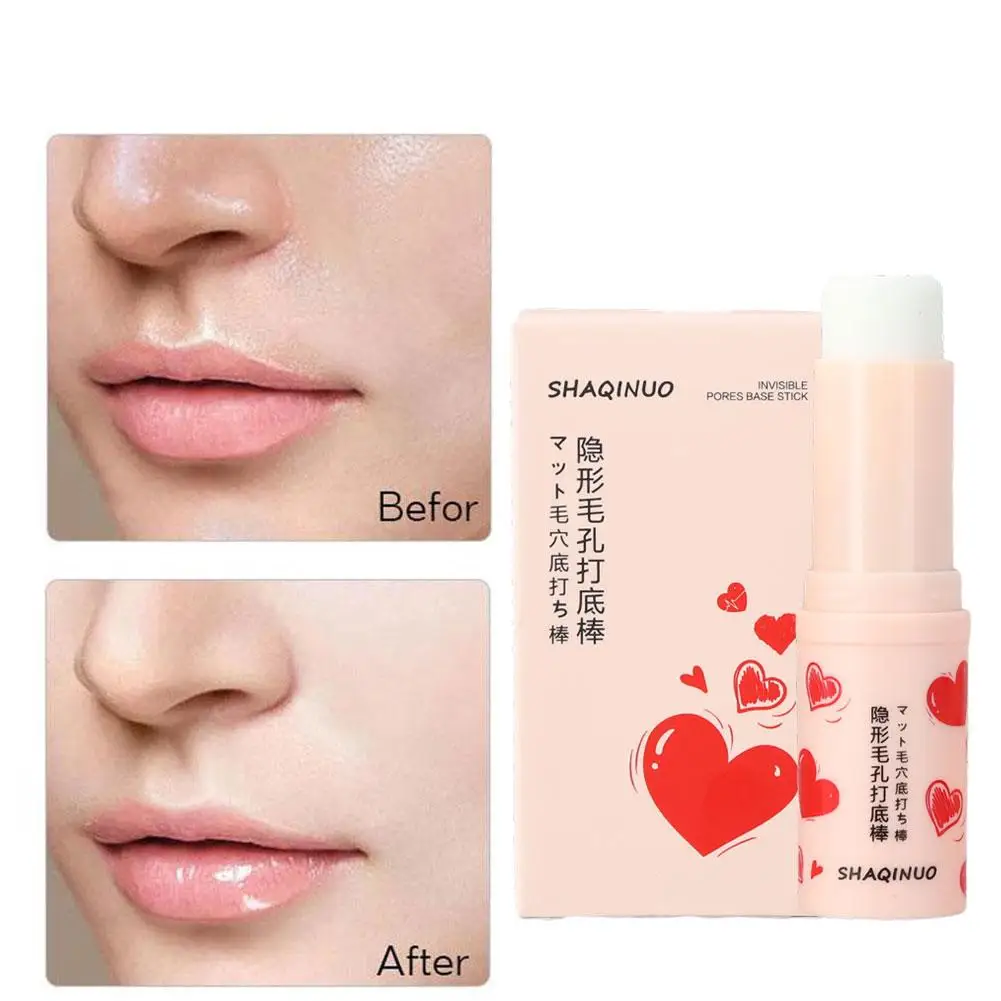 Bâton d'Apprêt Invisible pour le Maquillage, Gomme Imperméable pour les Pores, Base Lisse pour le Visage, Isolation des Lignes, Contrôle de l'Huile, Z4Z8