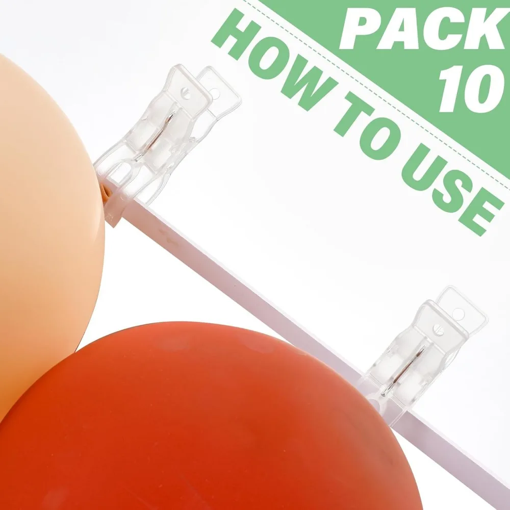 10 pacotes de clipes grandes transparentes para arco de balão, braçadeiras de mola resistentes de 3,5 polegadas para decorações e artesanato de aniversário
