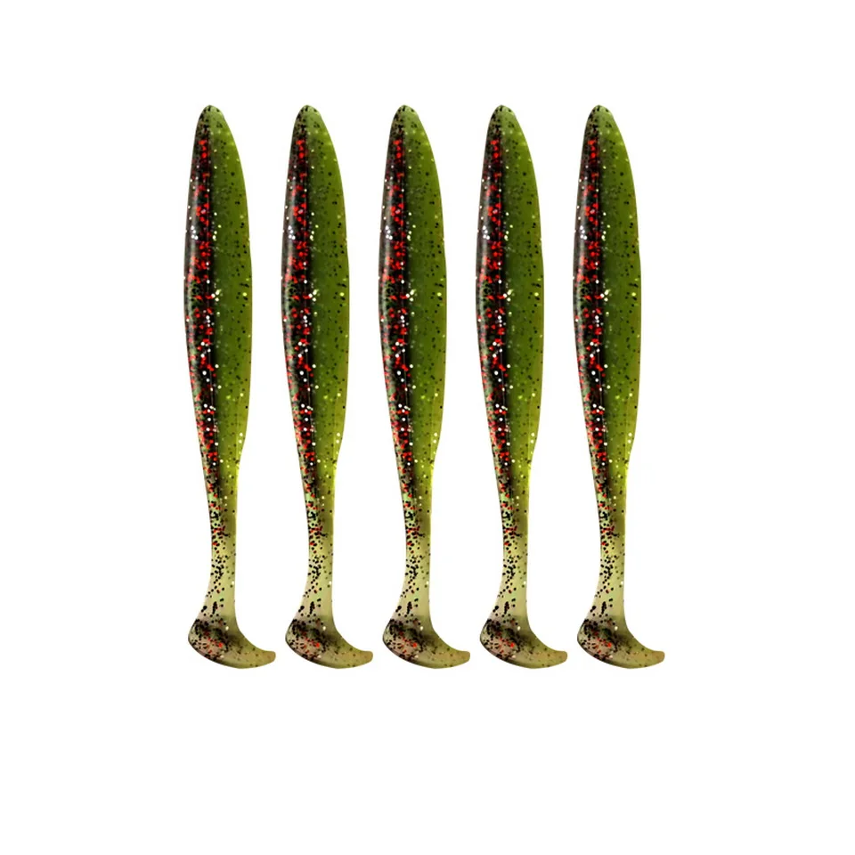 Angeln Locken 55mm 70mm 90mm T Schwanz Wurm Weichen Köder Jigging Wobbler Tackle Bass Hecht Künstliche silikon Swimbait – Detail 13