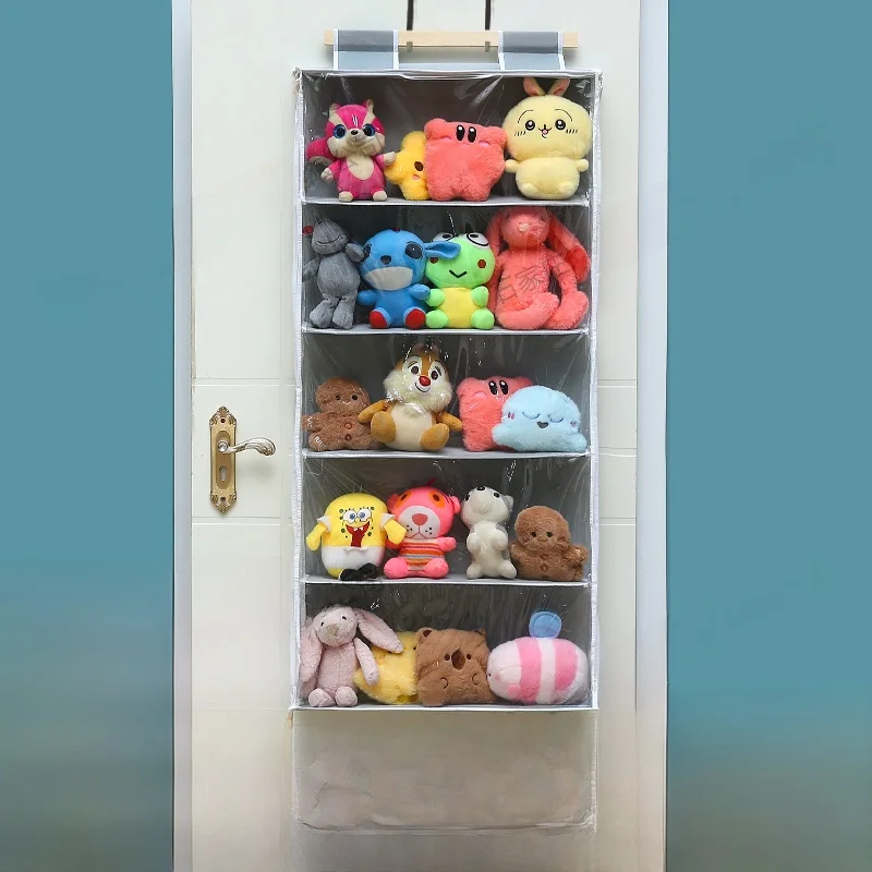 Transparent Doll Storage Pouch Bag Door Back Hanging Full Closure Dustproof Storage Hats and Bags Organizer Accessories