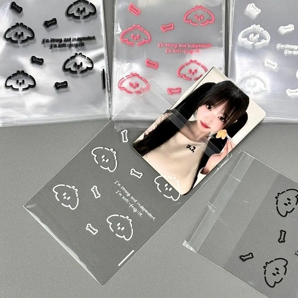 50PCS Self Sealing Bags Transparent Ins Photocard Holder Gift Card Cover Protector Self Sealing Bag Packaging Opp Bag