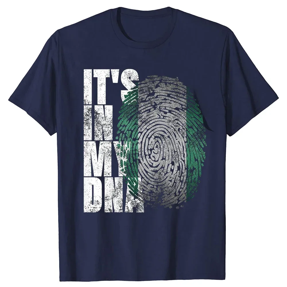 Funny It's in My DNA Nigerian African Nigeria Flag T Shirts Summer Style Graphic Streetwear Short Sleeve Birthday Gifts T-shirt