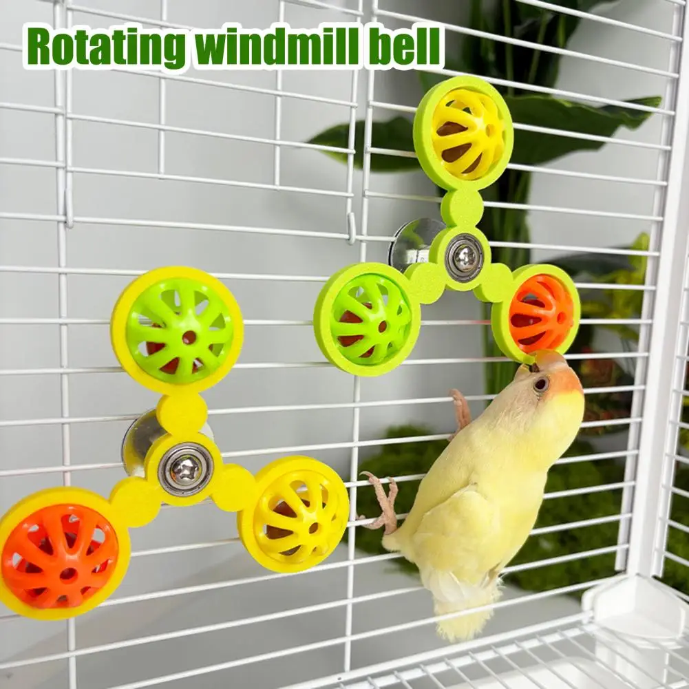 Parrot Spinner Toy Birds Spinner Rattle Toy for Parakeets Chewing Exercise Wheel Enrichment Toy for Conures Budgies Cockatiels