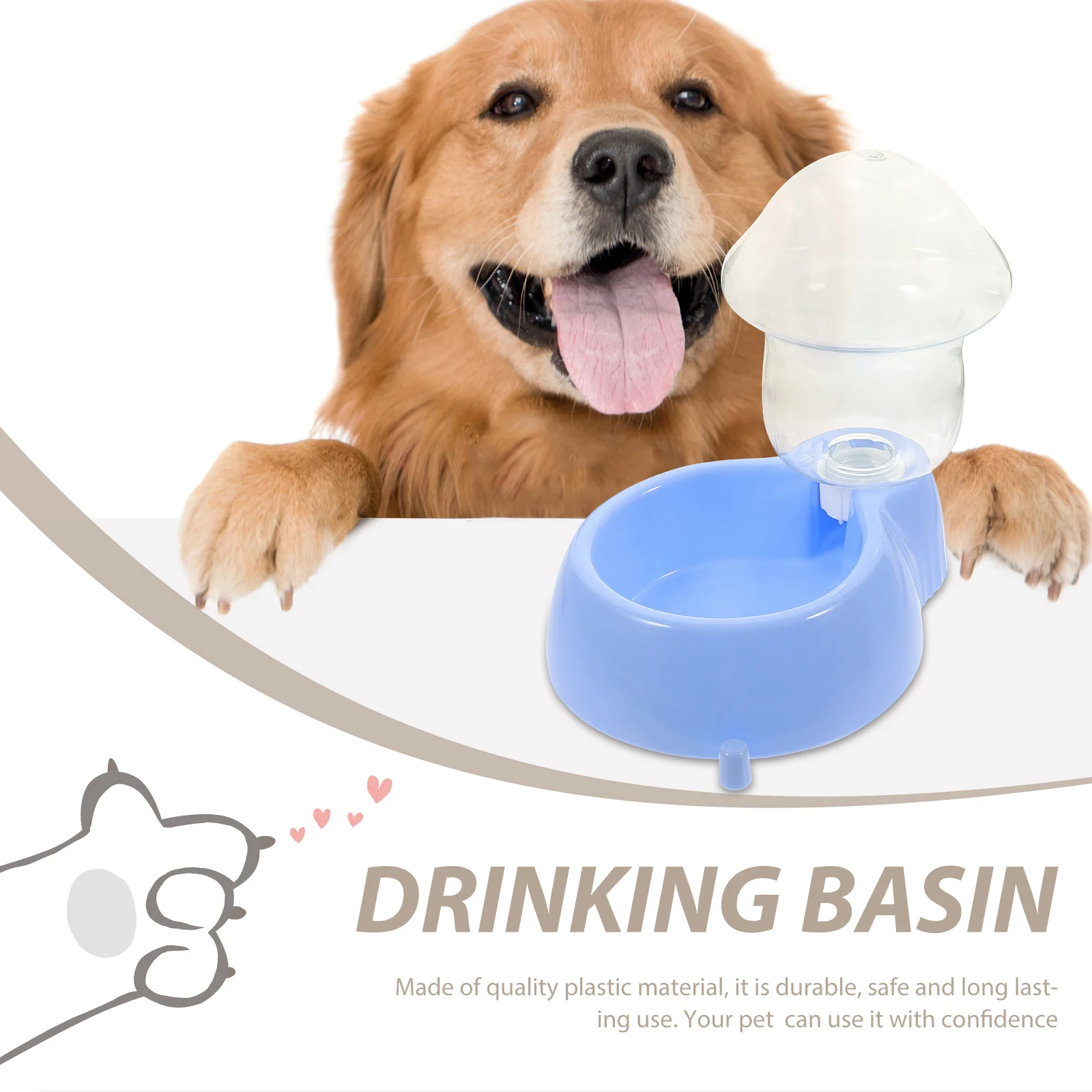 

Automatic Pet Dispenser Pet Feeder Large Capacity Durable Plastic Easy Clean Portable Dog Cat Feeder Bowl Storage