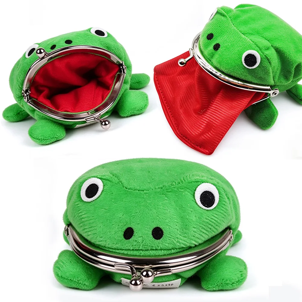 Frog Wallet Anime Cartoon Wallet Coin Purse Manga Flannel Wallet Cute Purse Coin Holder