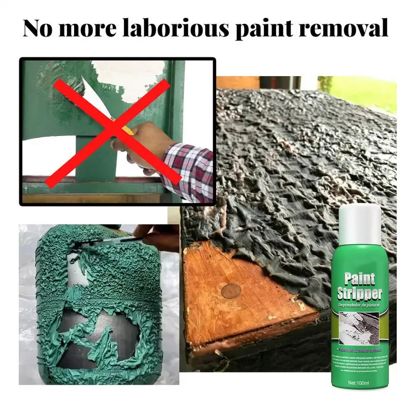 100ml Strong Paint Remover for Metal Fast Effective Paint Stripper Liquid with Brush for Automobile Motorcycle Rust Removal