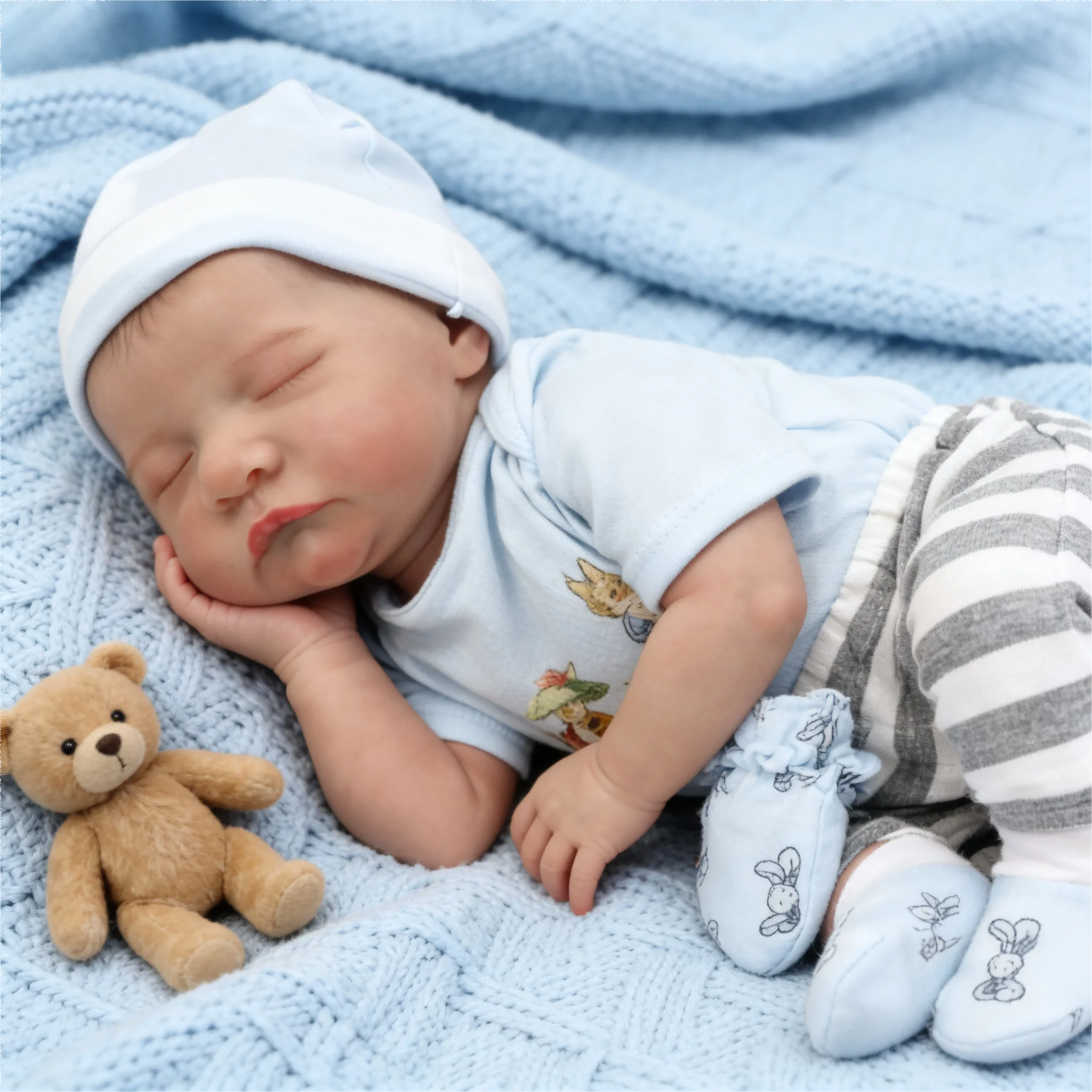 18-Inch Reborn Baby Dolls  - Realistic Newborn, Soft Weighted  Body, Adorable Poseable Real Life Doll– Gift for Kids Age 3+ & C