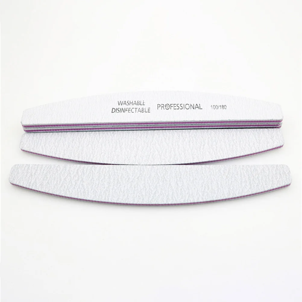 Nail File Buffer Set Rounded Corner For Natural False Nails Manicure Polish Removal Nail Files Emery Board Professional