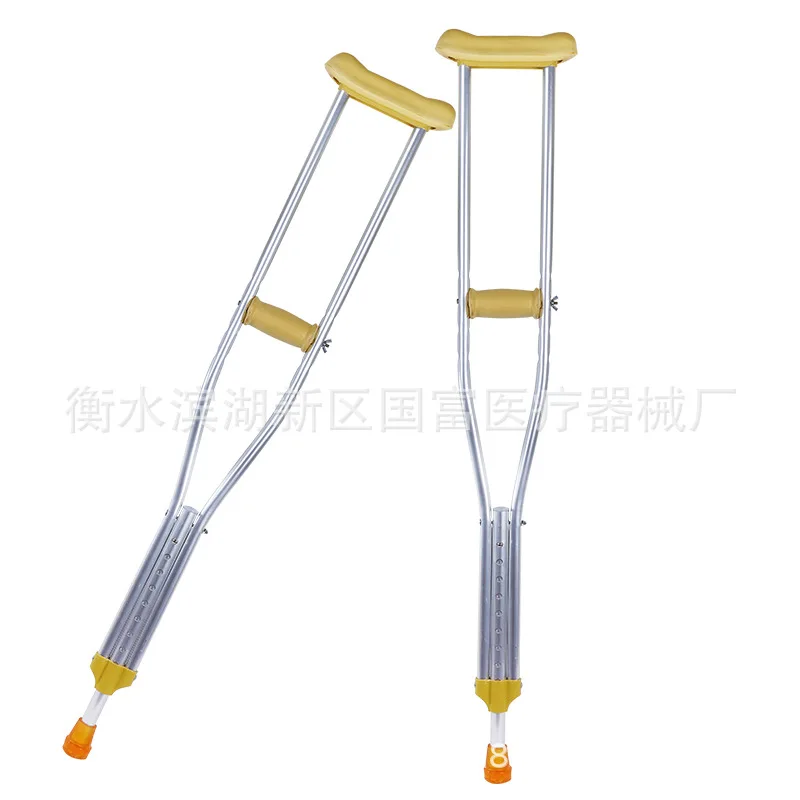 

Crutches Elderly Four-Leg Walking Aids Underarm Aluminum Alloy Walking Stick Walker Folding Accessories Adjustable Height