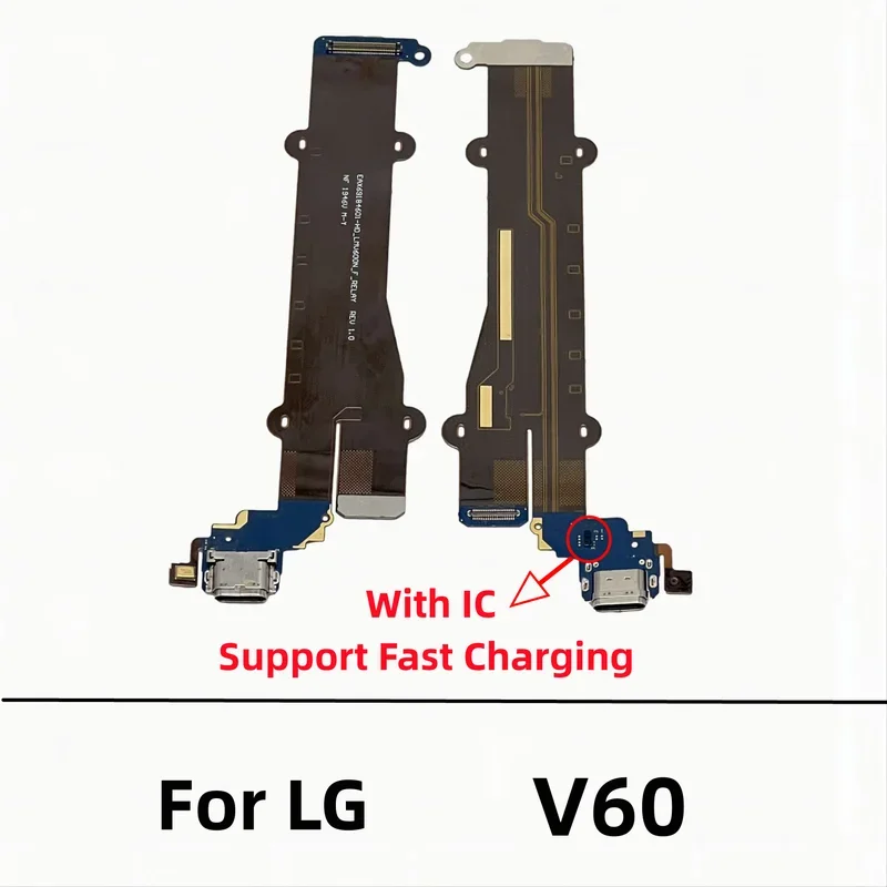 

USB Charger Dock Connector Board Charging Port Flex Cable For LG LM-V600 LMV600EA V600 V60 ThinQ 5G