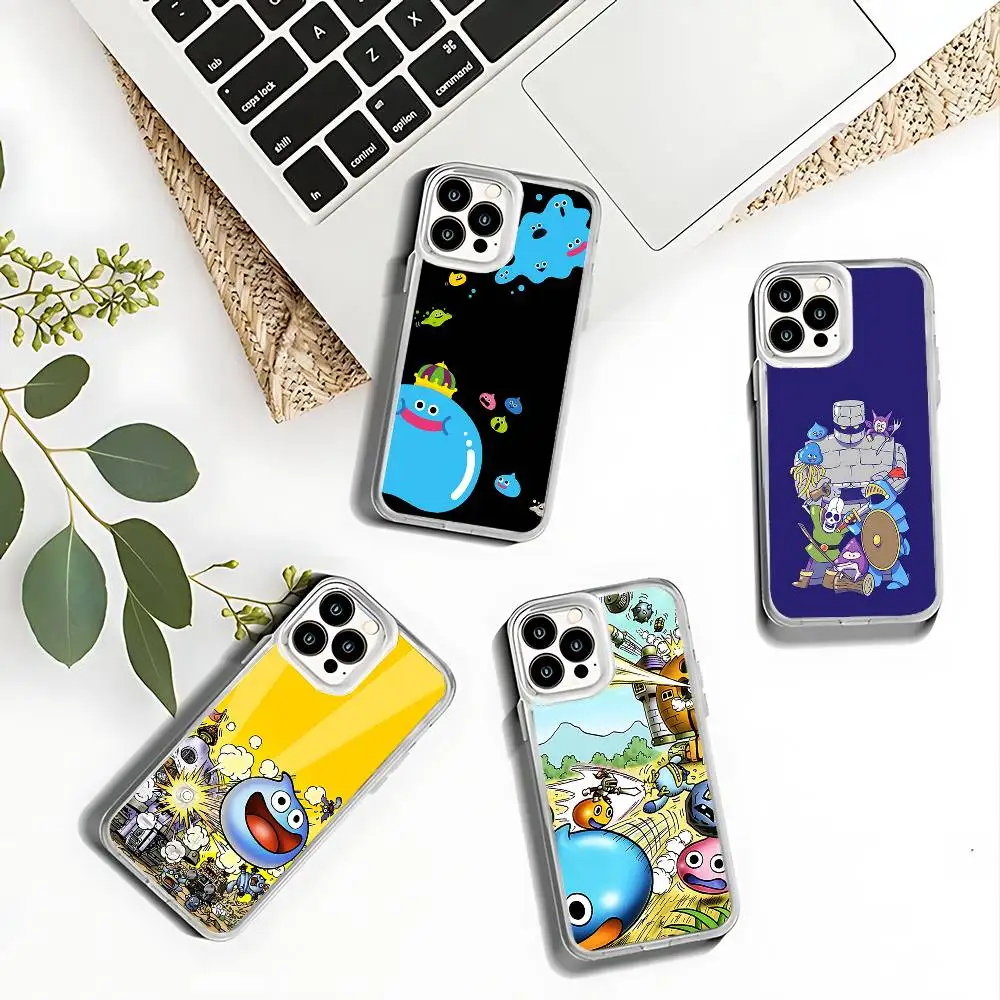 

D-Dragon Quest Slime Phone Case For iPhone 17,16,15,14,13,12,11 Pro,Max,Plus,X,XS,XR,SE4,E Mini Transparent Soft Cover