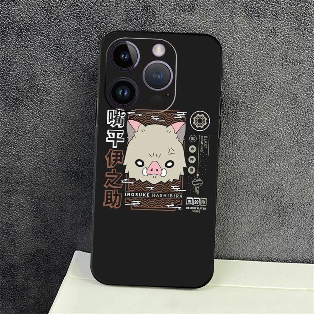 حافظة هاتف D_demon S_slayer موضة xx حافظة هاتف لهاتف 15 Pro MAX 14 11 12 13Mini X XS XR 6 7 8 Plus حماية من السيليكون الناعم