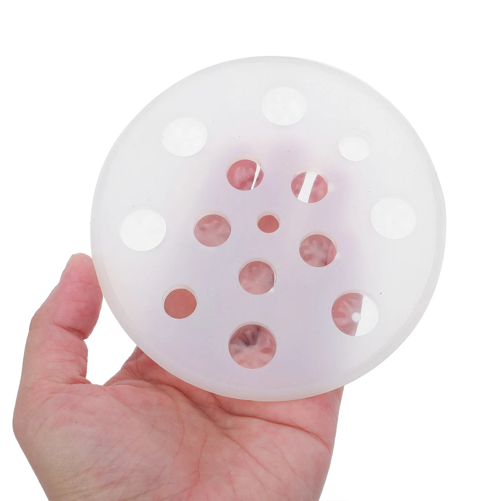 Sausage Stuffer Silicone Mat 4.33in Round Non Slip Base Suction Cup Pad Kitchen Countertop Protector Anti Vibration Meat