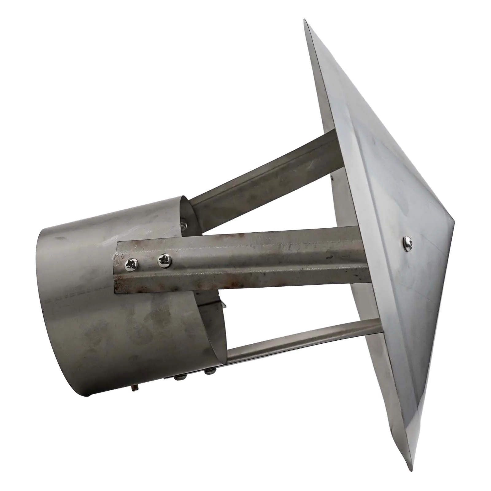 Rain Hat Style Chimney Cap for Windproof Performance on Standard Sized Pipes (100mm) Made from Resilient 304 Stainless Steel