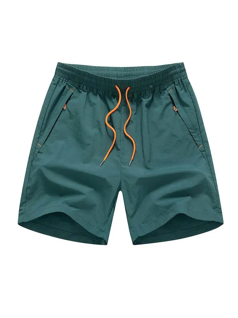 Summer Casual Loose Beach orts for Men Polyester Fiber Straight Leg mid Low Waist ort Pants Youthful Vitali Sle All S...