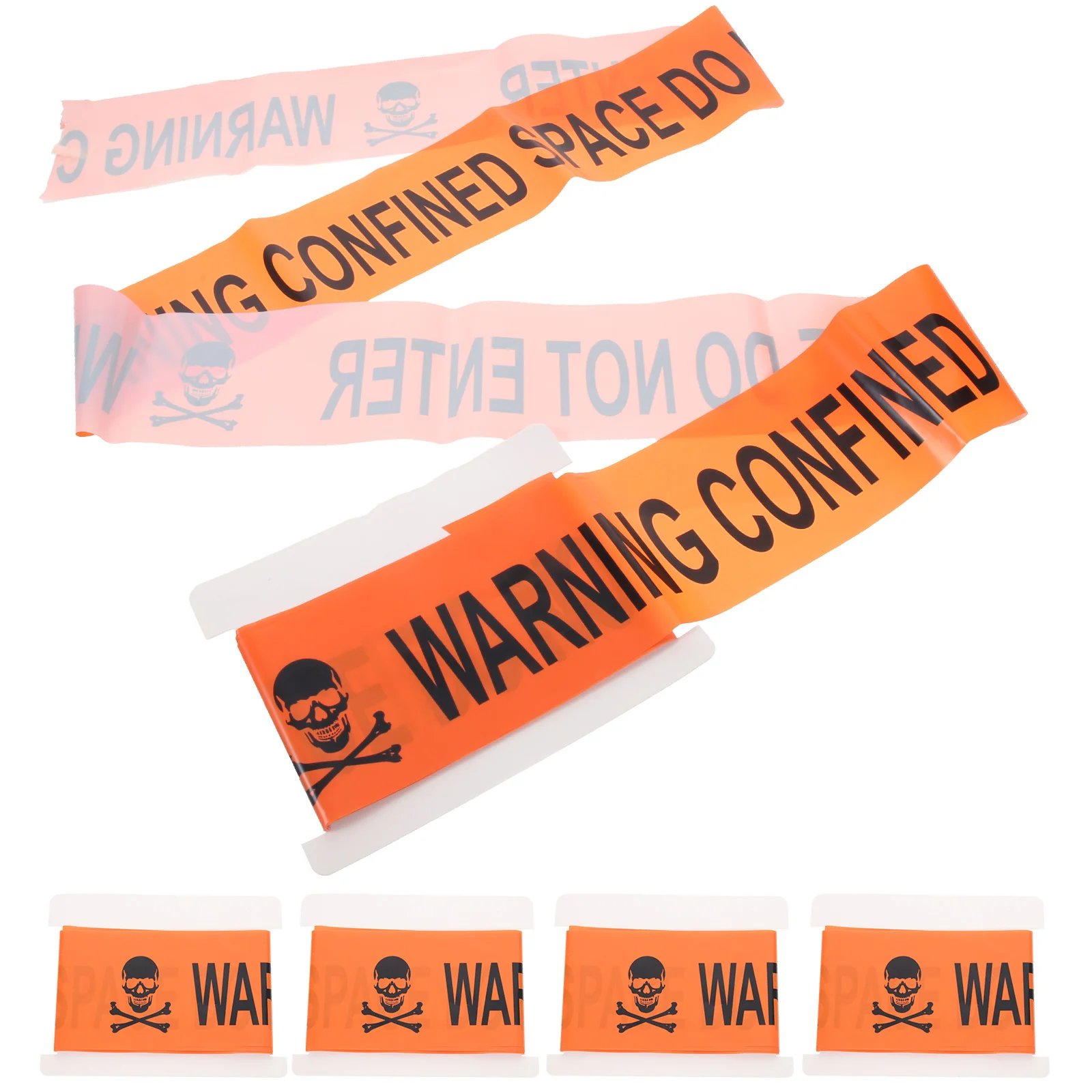 

5pcs Warning Tape Caution Line Spooky Decor Warning Tape Sign PE Material Durable Outdoor Indoor Party Supplies