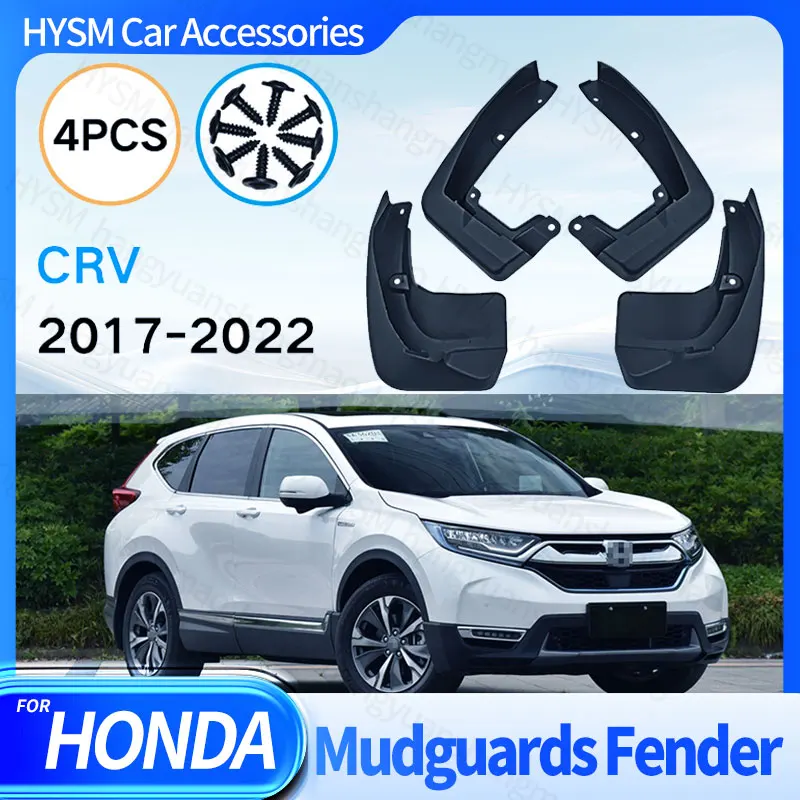 For Honda CRV C-RV 2017-2022 Mud Flaps Splash Guards 4PCS Set Black Exterior Car Accessories Modification