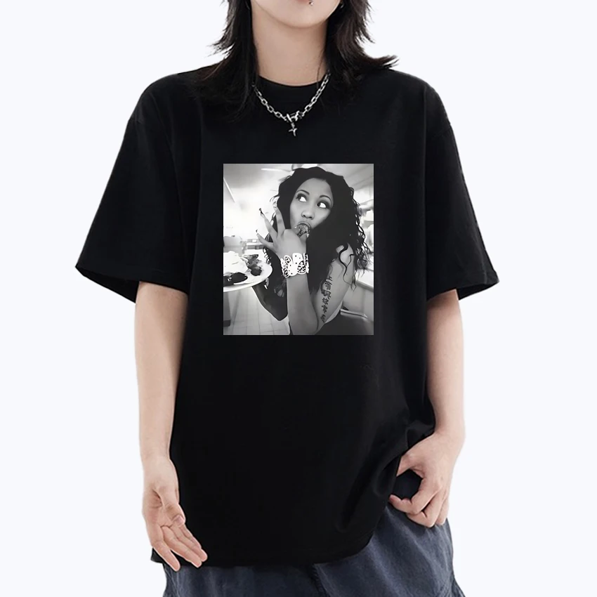 

Hot sale Rapper Nicki Minaj Tee shirt A series of concert Graphics Printed Fashion Cotton Men Women short sleeve Unisex t-shirts