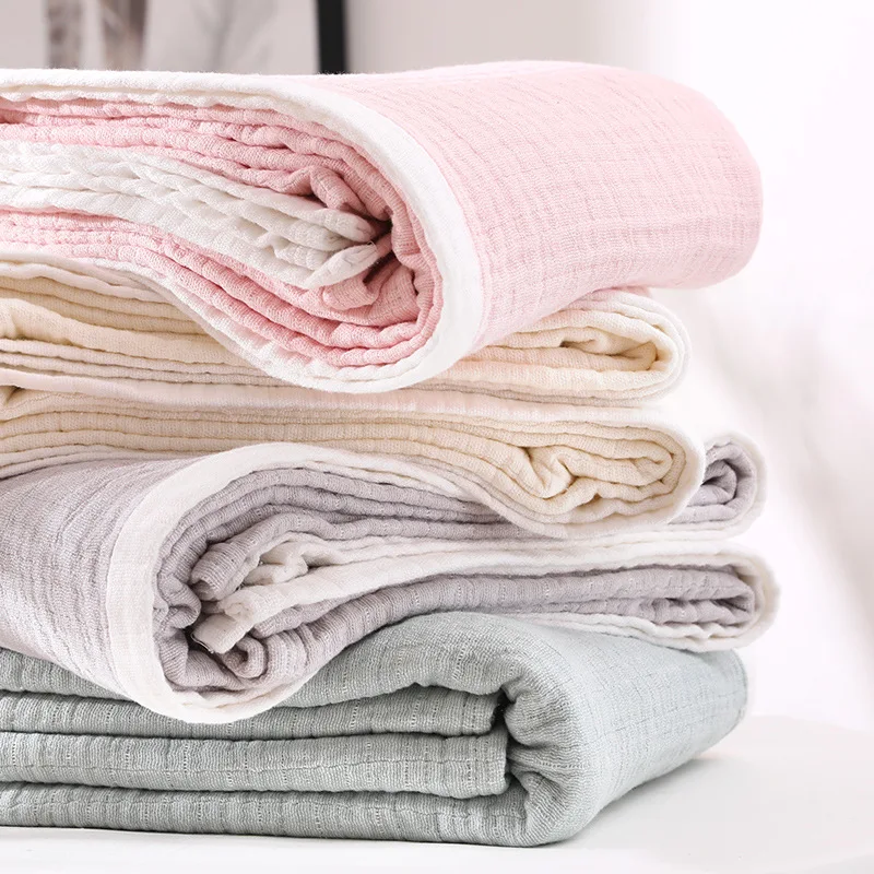 Japanese Washed Gauze Six Layer Nap Blanket, Single and Double Air Conditioning, Spring and Summer Thick Bed Sheets, Towels, Etc