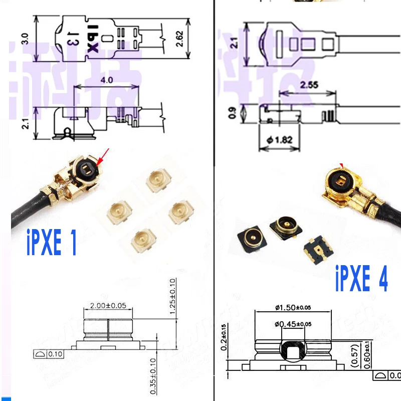 5ชิ้น IPX u.fl ขั้วต่อสาย IPEX1กับ IPEX4 5ซม. 10ซม. 15 20 30ซม.