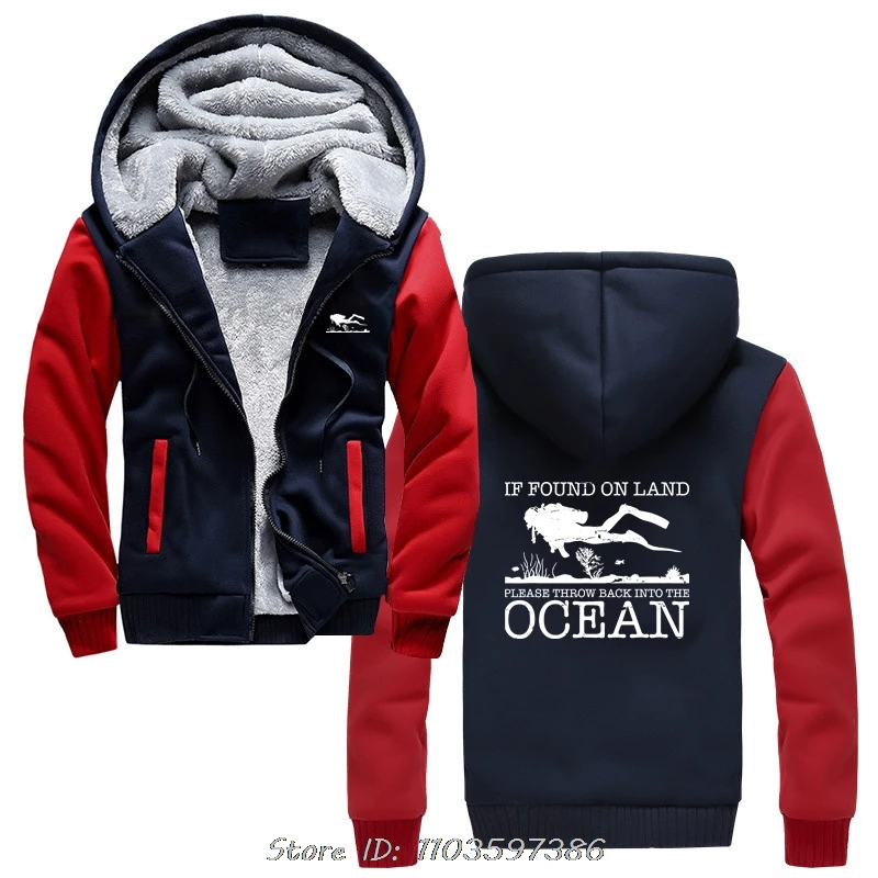 If Found On Land Scuba Diving Hoodie Funny Diver Gift Men Women Cotton Hoody Men's Clothing Oversized Coats Tops Streetwear