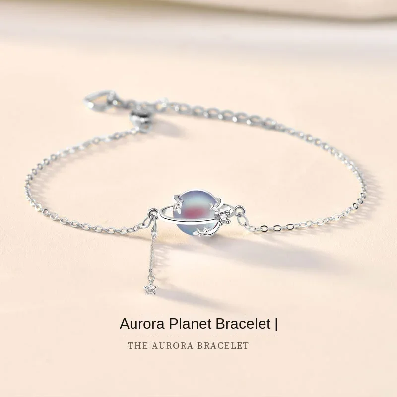 

Женский браслет из серебра 925 пробы с лунным камнем