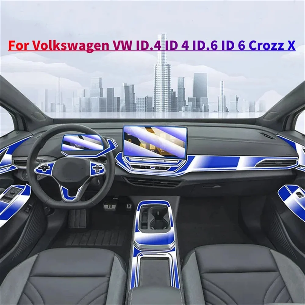 For Volkswagen ID.4 ID4 ID.6 ID6 Crozz X Car Interior Door Center Console Media Dashboard Navigation TPU Anti-scratch Protector