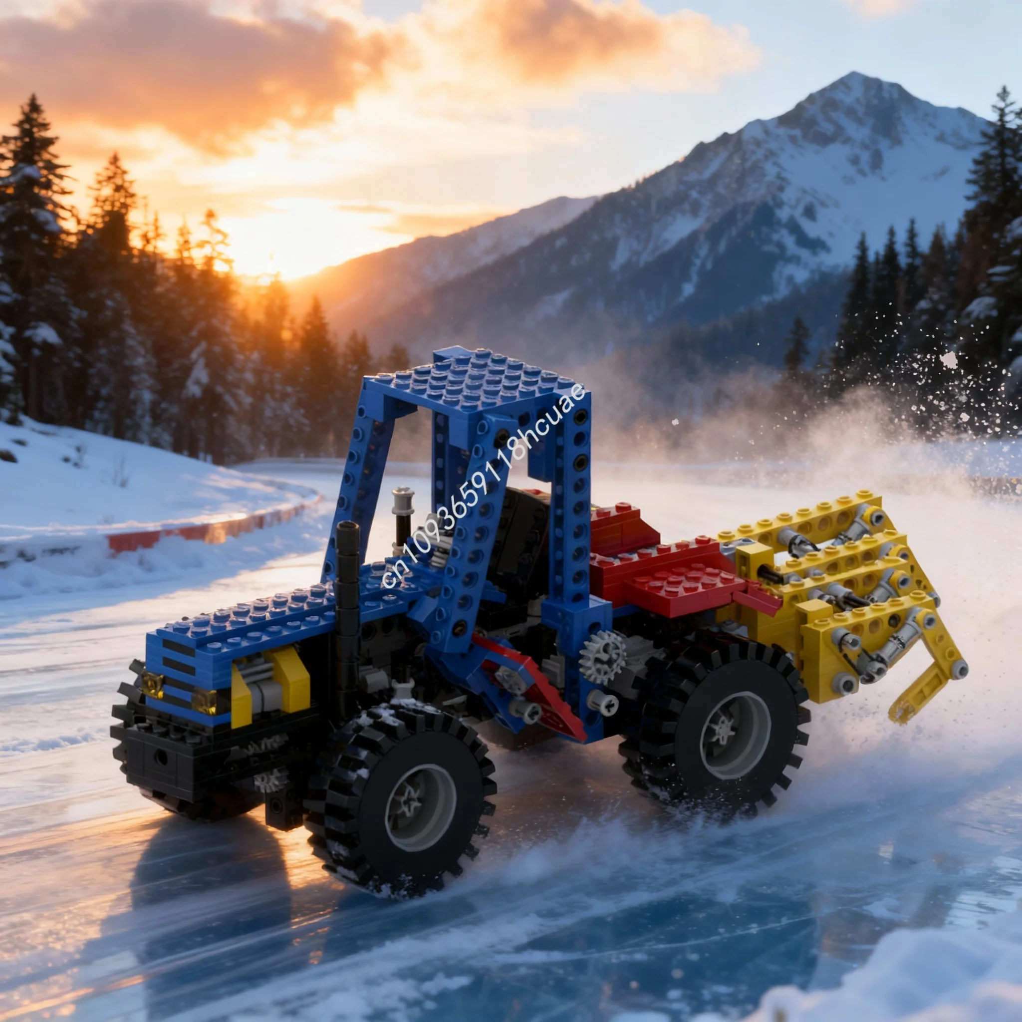 

445 деталей MOC, уменьшенная версия, техническая модель, конструктор, рождественский подарок, креативная игрушка для самостоятельной сборки, развивающая идея