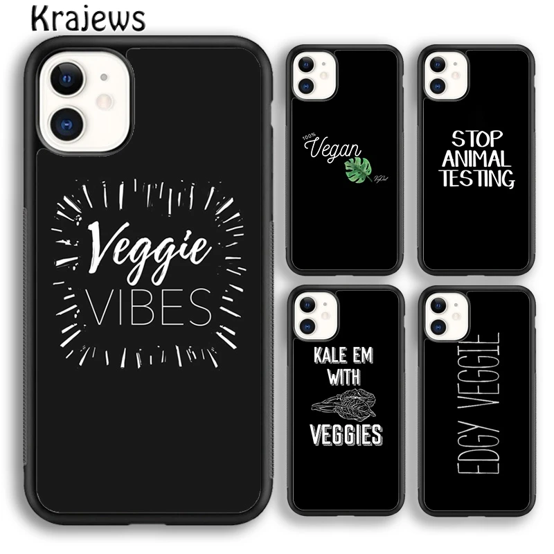 Go Vegan Food Vegetarians VEGGIE Quotes Phone Case Cover For iPhone 16 15 14 plus XS XR 11 12 mini 13 pro max Fundas