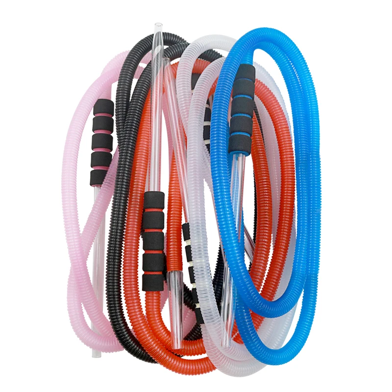

SY 1PC Hookah Hose Plastic High-grade Glass Handle Hookah Accessories Chicha Pipe Smoking 1.9m Long