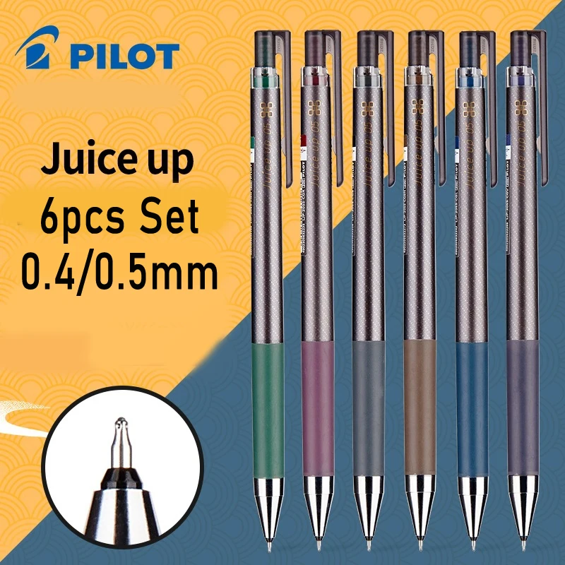 PILOT |juice Up Vintage Gel Pen Set 0.4 0.5 Mm Smooth Writing Quick Dry Colored Ink Back To Office School Stationery LJP-20S4