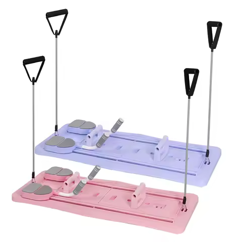 At Home Pilates Board Foldable 4-in-1 Exercise Ab Wheel Roller Exercise Equipment for Home Gym Workout Core Trainer