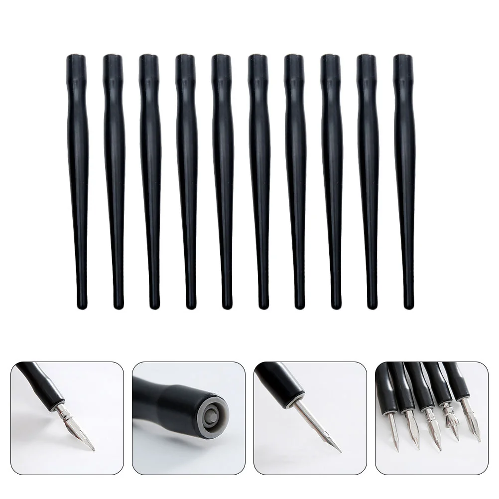 10 Pcs Comic Pen Holder Replaceable Dip Plastic Drawing Accessory Point Holders Professional