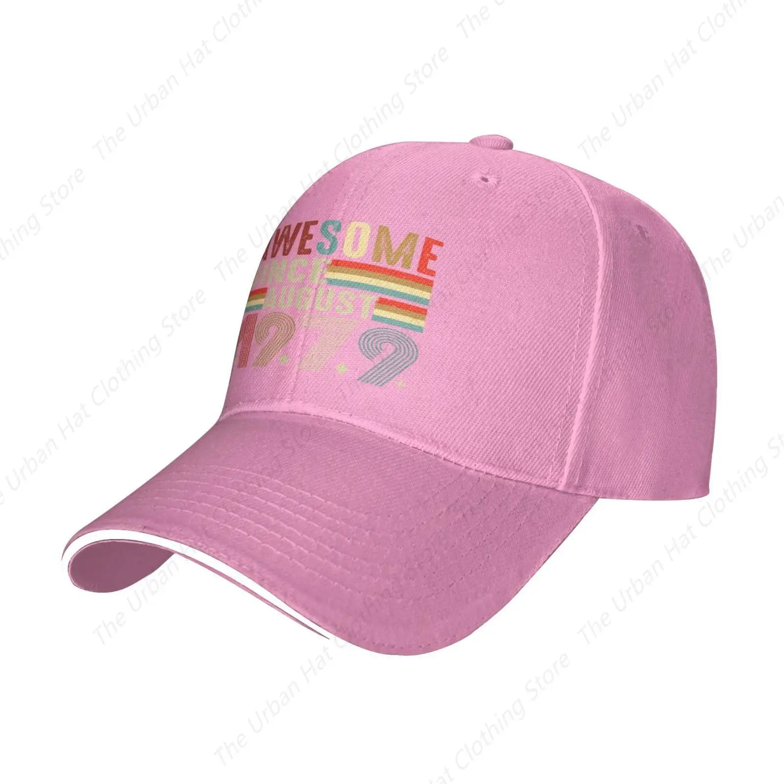 Awesome Since August -1979 Trucker Baseball Cap for Men Women Hat Sandwich Brim Dad Hats for Male Female Daily Outdoor