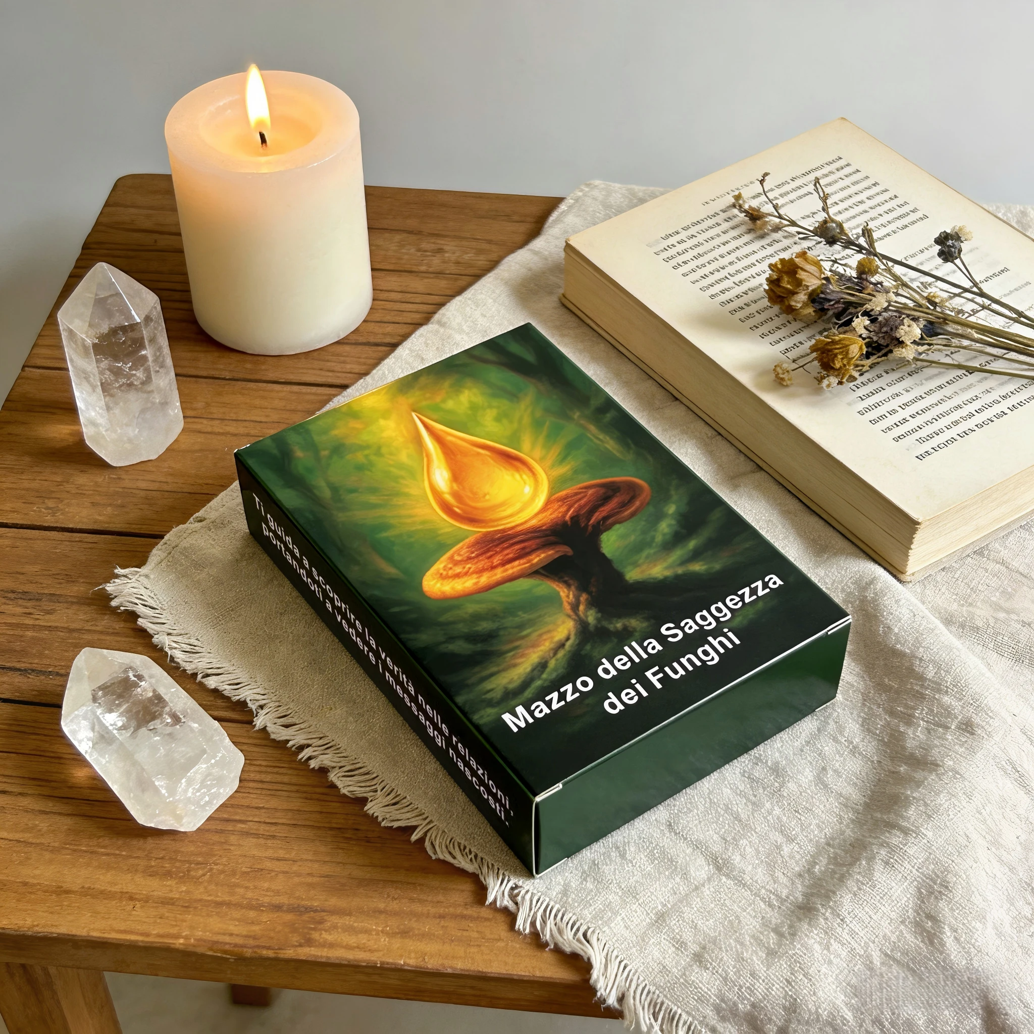 

Mushroom Wisdom Oracle Cards, Spiritual Guidance Cards for Meditation & Healing (48 Cards, 12x8cm/4.72x3.15inch)