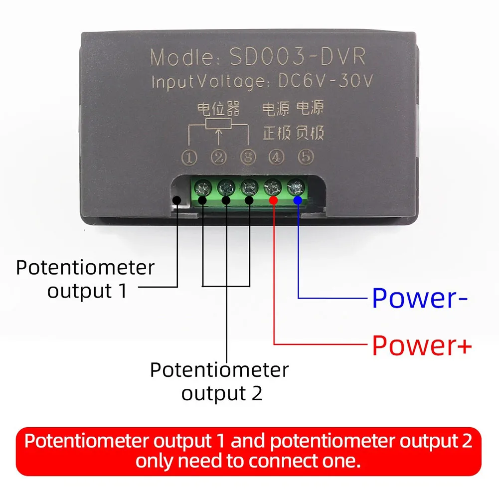 Digital Display Potentiometer Supporting 5K 10K 20K 100K Ohm Resistance Values For DC 6-30V Controllers And Drive Circuits